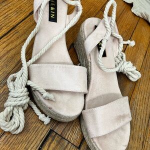 SHEIN Women's Beige Espadrille Sandals